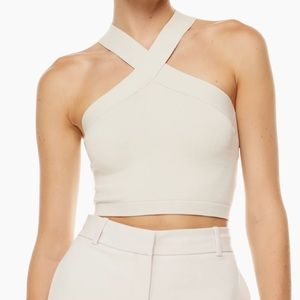 Aritzia Sculpt Knit Criss Cross Cropped Tank